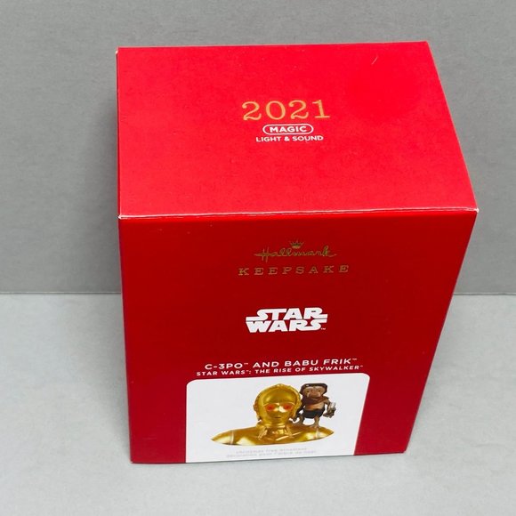 C3PO AND BABU FRIK Star Wars Rise of Skywalker Sound 2021 Hallmark Ornaments - Picture 3 of 7